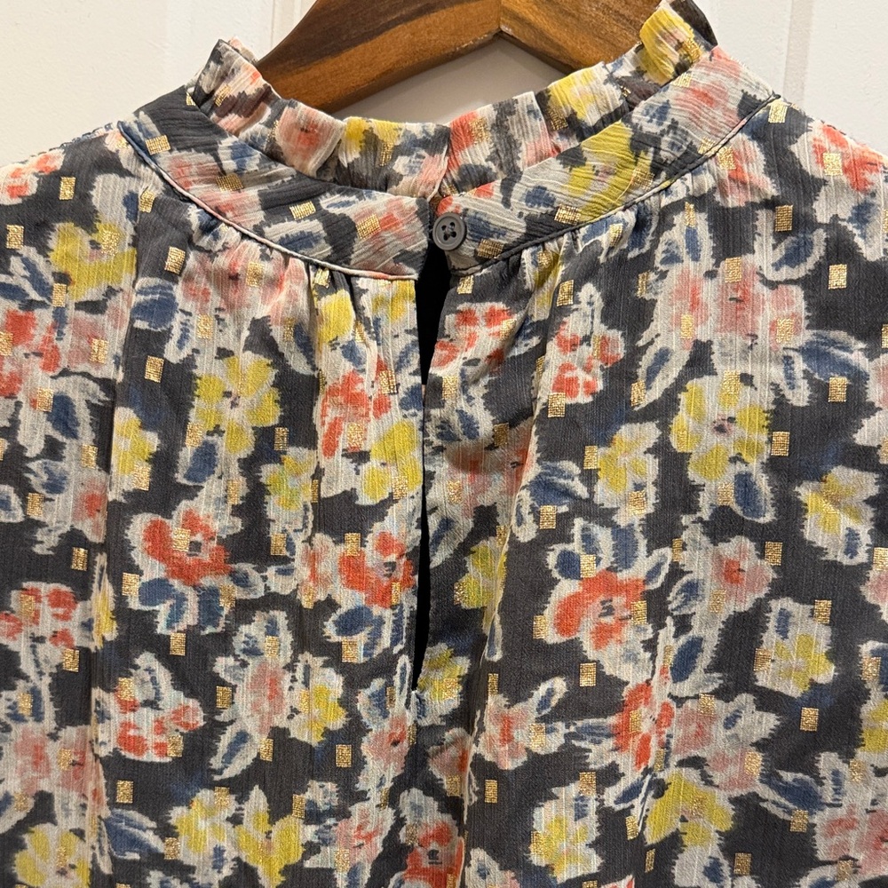 LOFT Multicolor Floral Ruffle Blouse - Picture 2 of 5